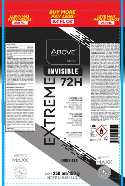 Above Cream Original Woman Antiperspirant Deodorant 72h (Antitranspirante Above Maxx Extreme Invisible)